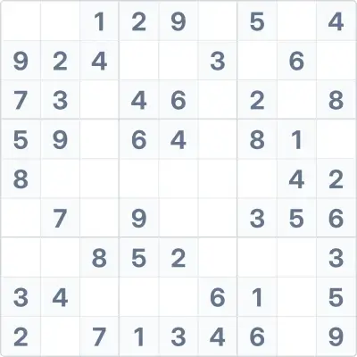 Sudoku de dificultad fácil Nº1