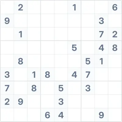 Sudoku de dificultad alta Nº1