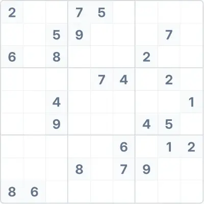 Sudoku de dificultad experta Nº19