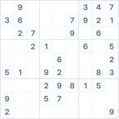 Sudokus de dificultad media Nº9