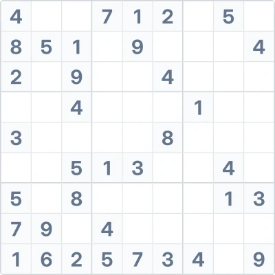 Судоку середньої складності №49