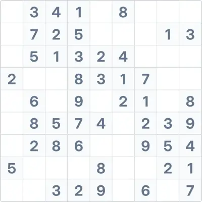 Sudoku leichter Schwierigkeitsgrad Nr. 49