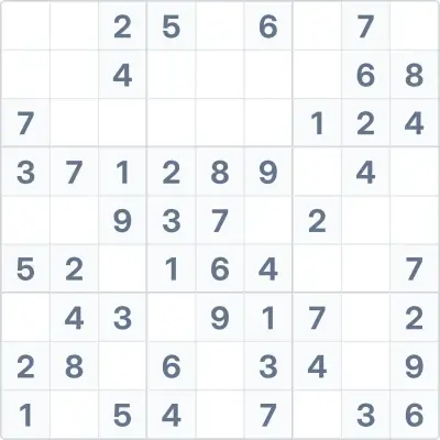 Sudoku leichter Schwierigkeitsgrad Nr. 48