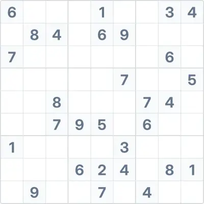 Sudoku de dificultad alta Nº58
