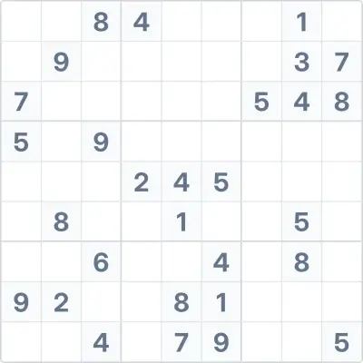 Sudoku de dificultad alta Nº47