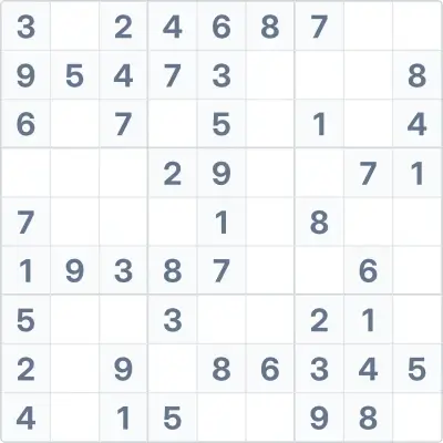 Sudoku leichter Schwierigkeitsgrad Nr. 44