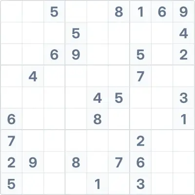 Sudoku de dificultad alta Nº63
