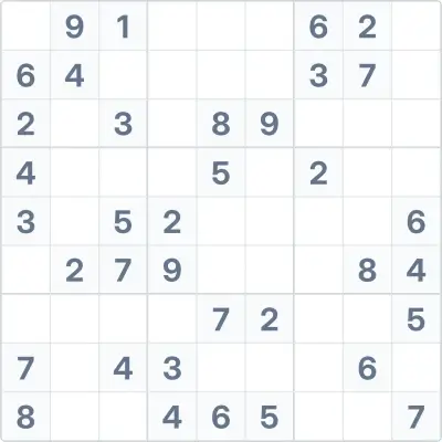 Судоку середньої складності №51