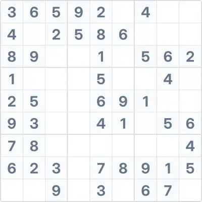 Sudoku de dificultad fácil Nº58