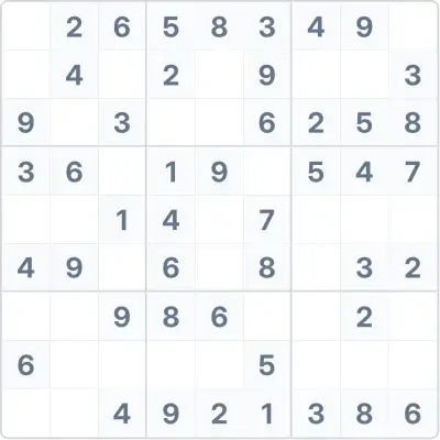 Sudoku leichter Schwierigkeitsgrad Nr. 55