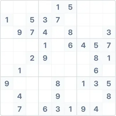 Судоку середньої складності №54