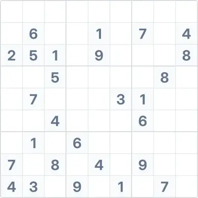 Sudoku de dificultad experta Nº53