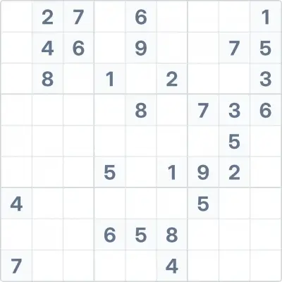 Sudoku high difficulty №77