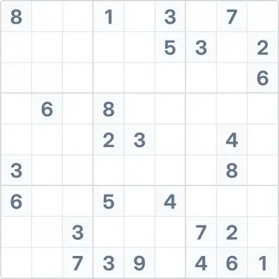 Sudoku de difficulté experte n°70