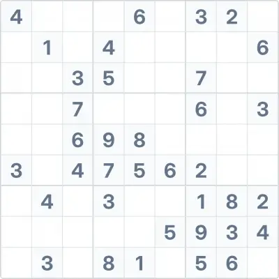 Судоку средней сложности №78