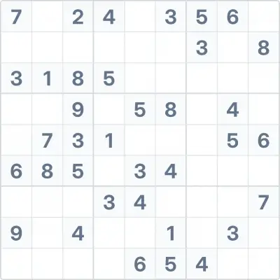 Судоку средней сложности №74