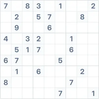 Sudoku high difficulty №85