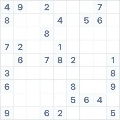 Судоку високої складності №87