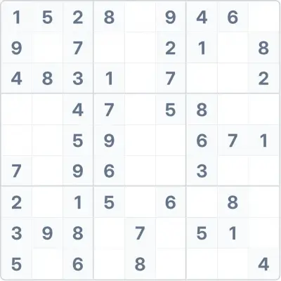 Судоку лёгкой сложности №73