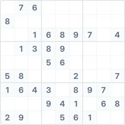 Судоку середньої складності №76