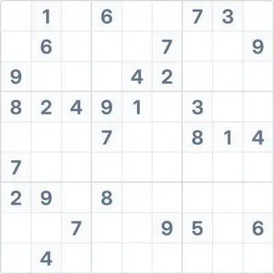 Судоку высокой сложности №84