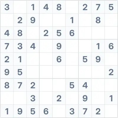 Судоку лёгкой сложности №78