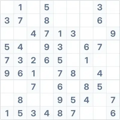 Судоку лёгкой сложности №77