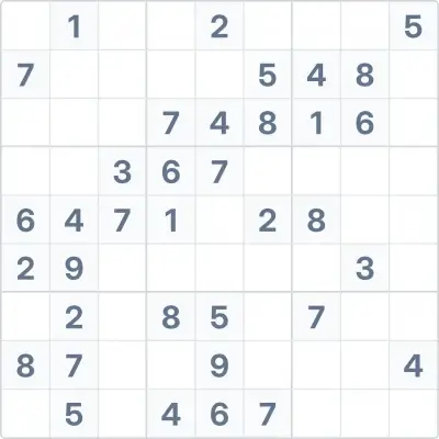 Sudoku de difficulté moyenne n°82