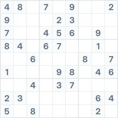 Судоку средней сложности №81