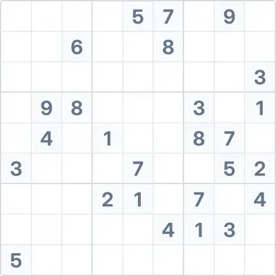Судоку экспертной сложности №80