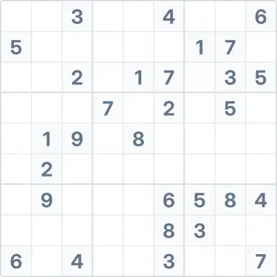 Судоку высокой сложности №96