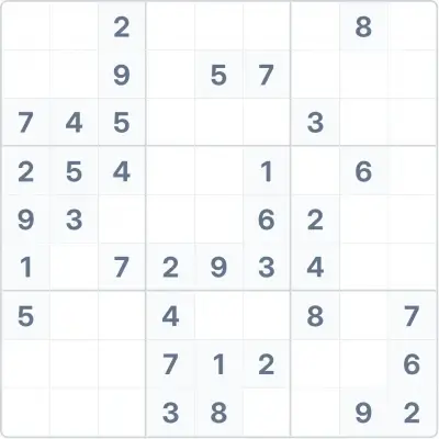 Судоку средней сложности №80
