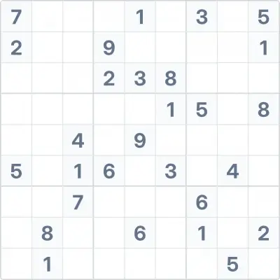 Судоку экспертной сложности №77