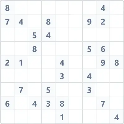 Sudoku hoher Schwierigkeitsgrad Nr. 114
