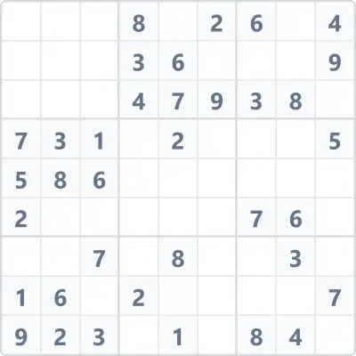Судоку средней сложности №103