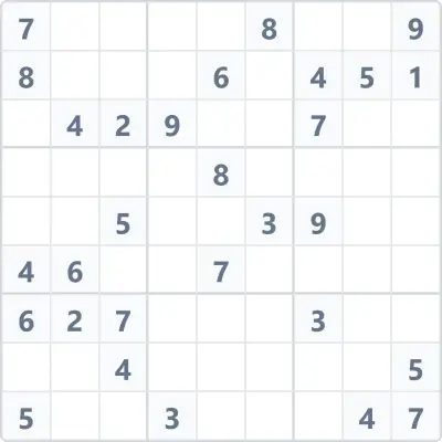 Sudoku high difficulty №109