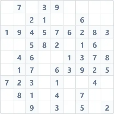 Судоку лёгкой сложности №99