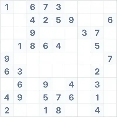 Судоку середньої складності №96