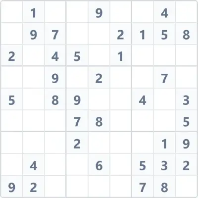 Sudoku mittlere Schwierigkeit Nr. 106