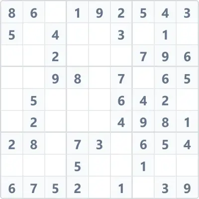 Sudoku leichter Schwierigkeitsgrad Nr. 97