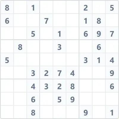 Судоку средней сложности №120