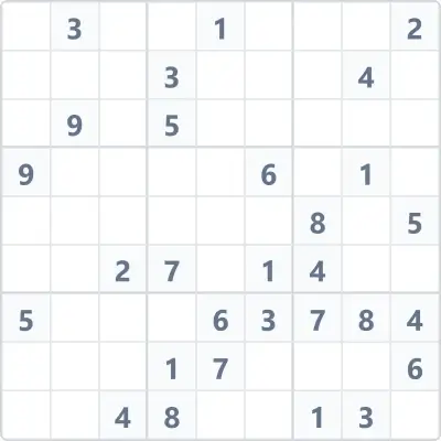 Судоку высокой сложности №125