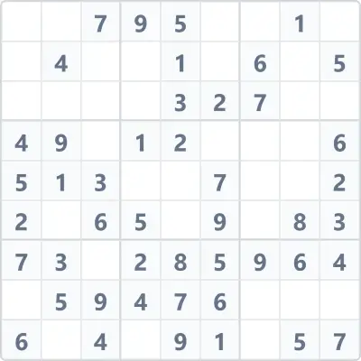 Судоку лёгкой сложности №112